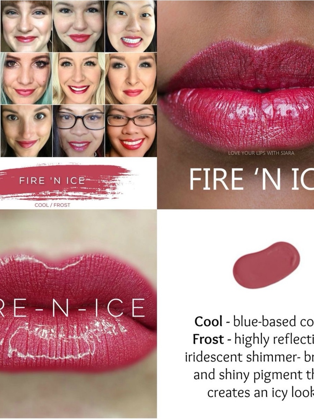 Lipsense by SeneGence new unopened full size long lasting lipstickFire 'N Ice